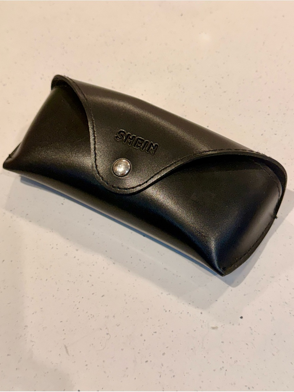 SHEIN Black Faux Leather Glasses Case / Pouch - Eyewear